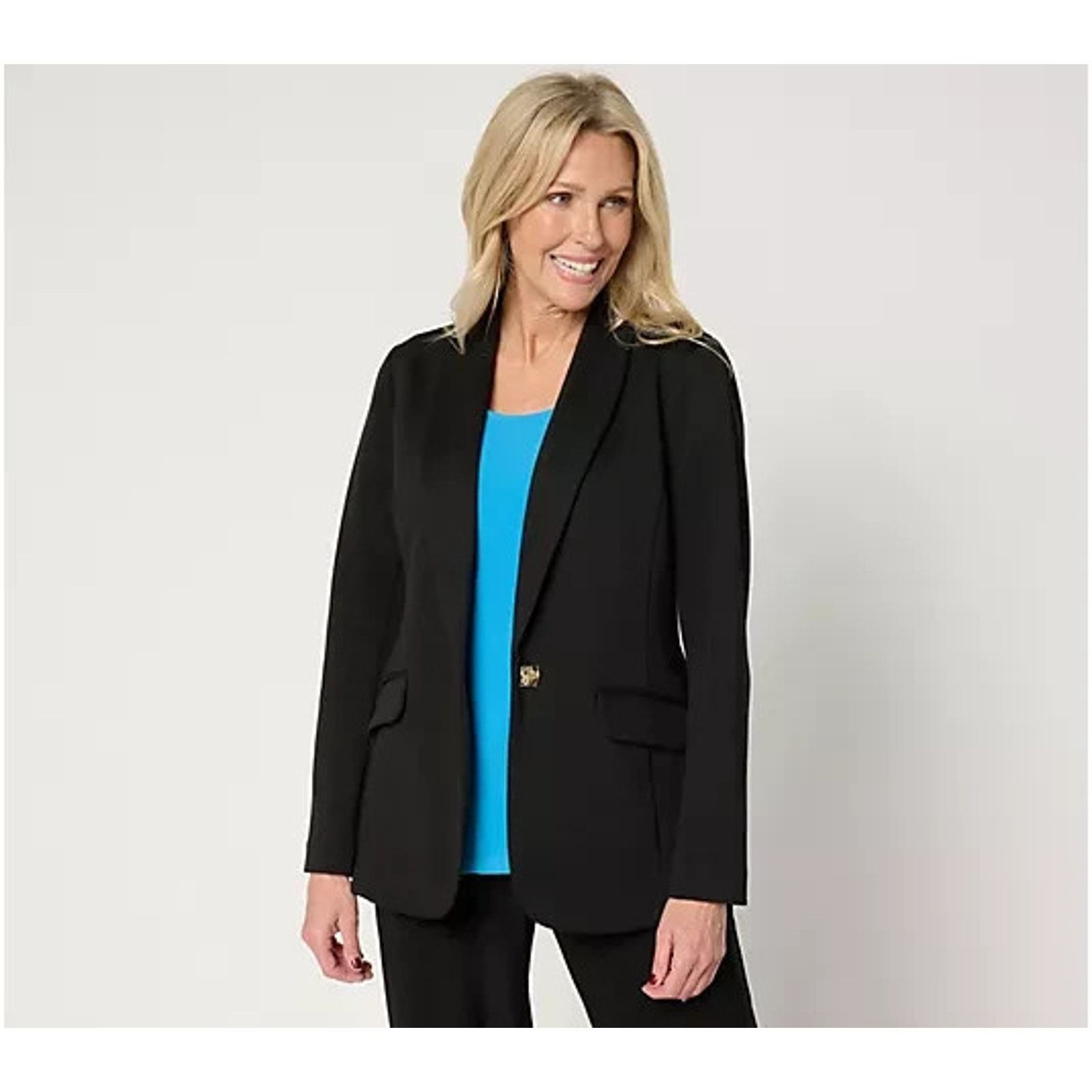 & Other Stories Susan Graver Shawl Collar Blazer Black Large A680514 Size L / US 10 / IT 46 - 1 Thumbnail
