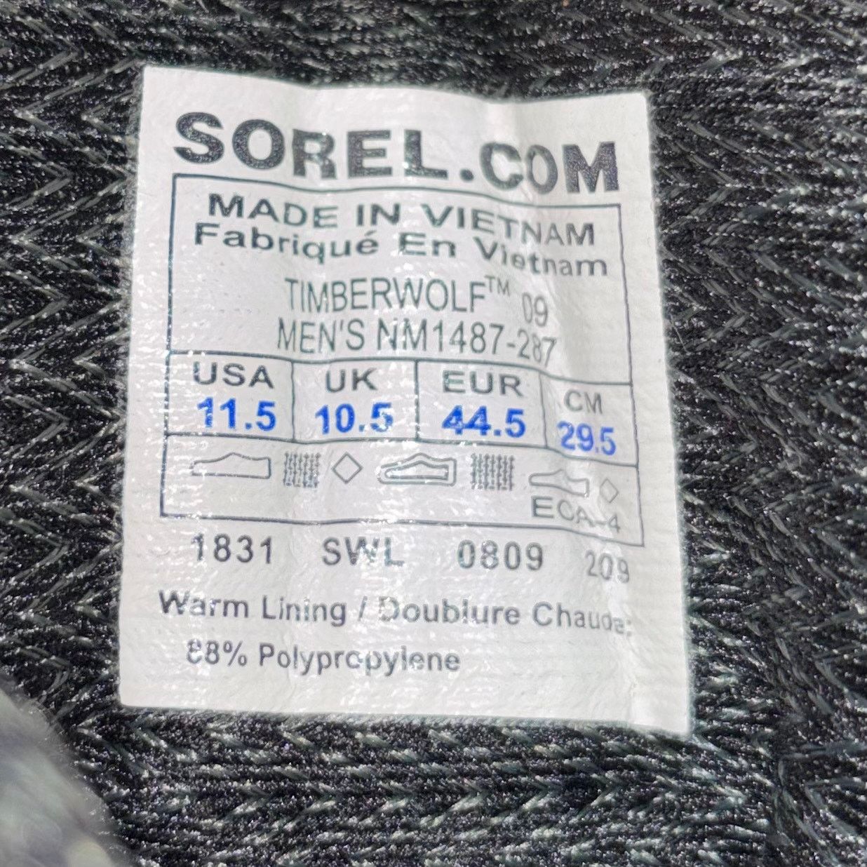 SOREL Sorel Timberwolf Hiking Boots Men’s 11.5 Insulated Winter Size US 11.5 / EU 44-45 - 7 Thumbnail