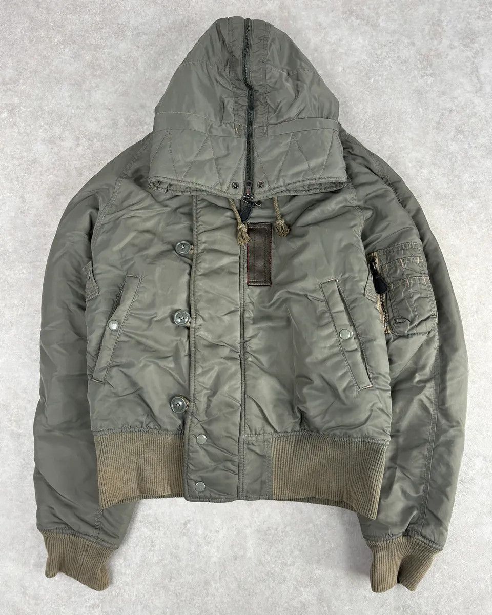 Polo Ralph Lauren 2010s Ralph Lauren Green Aviator Detachable Hood Bomber Jacket Size US M / EU 48-50 / 2 - 1 Thumbnail