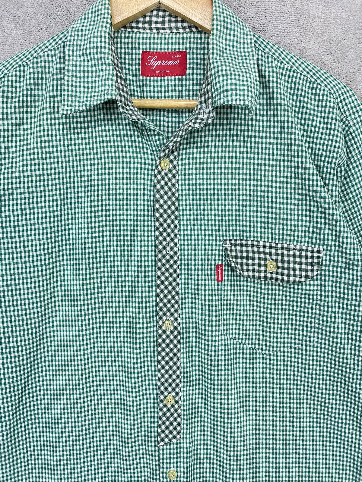 Supreme SUPREME GREEN CHECKED SHIRT. SIZE XLARGE . NYC. SKATEBOARD. Size US XL / EU 56 / 4 - 6 Thumbnail