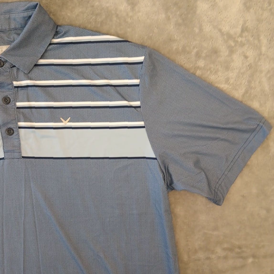 Callaway Callaway Polo Shirt Mens Large Blue Geometric Short Sleeve Polo Golf Shirt Mens Size US L / EU 52-54 / 3 - 3 Thumbnail