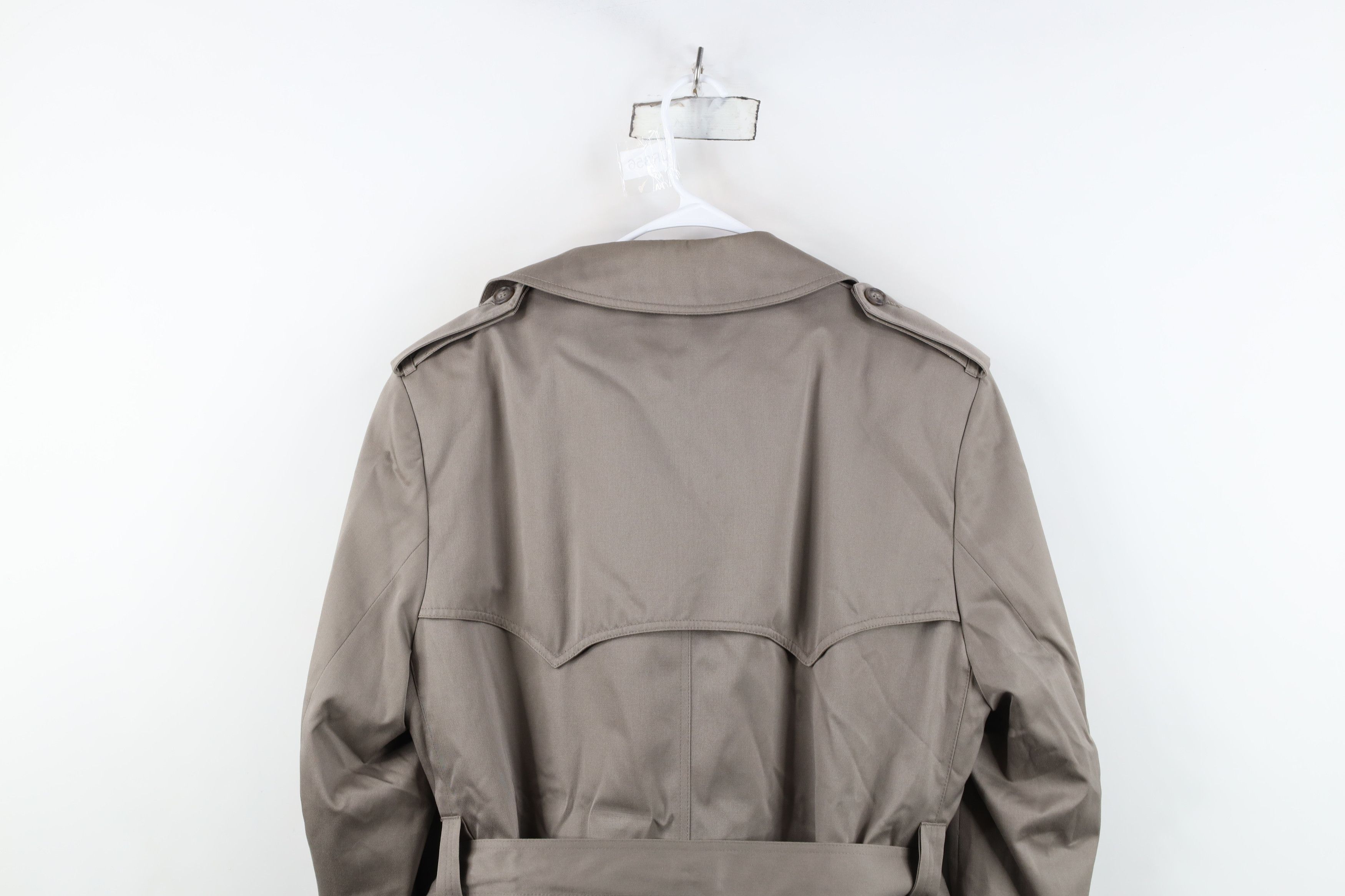 Vintage Vintage 90s Streetwear Belted Trench Coat Rain Jacket Gray Size US XL / EU 56 / 4 - 15 Thumbnail