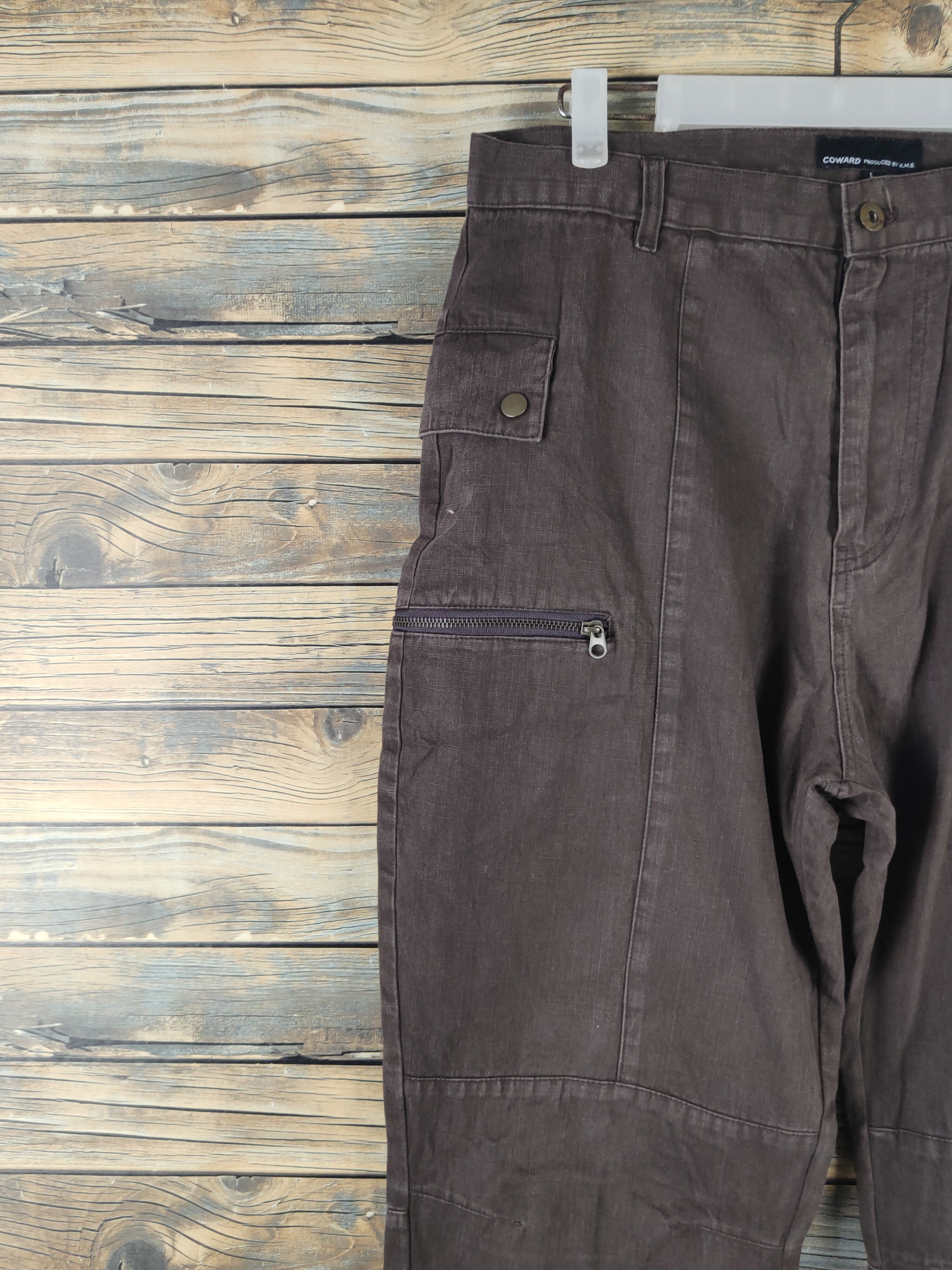 Japanese Brand DL Coward Brown Multipocket Cargo Pants #2150 Size US 32 / EU 48 - 3 Thumbnail