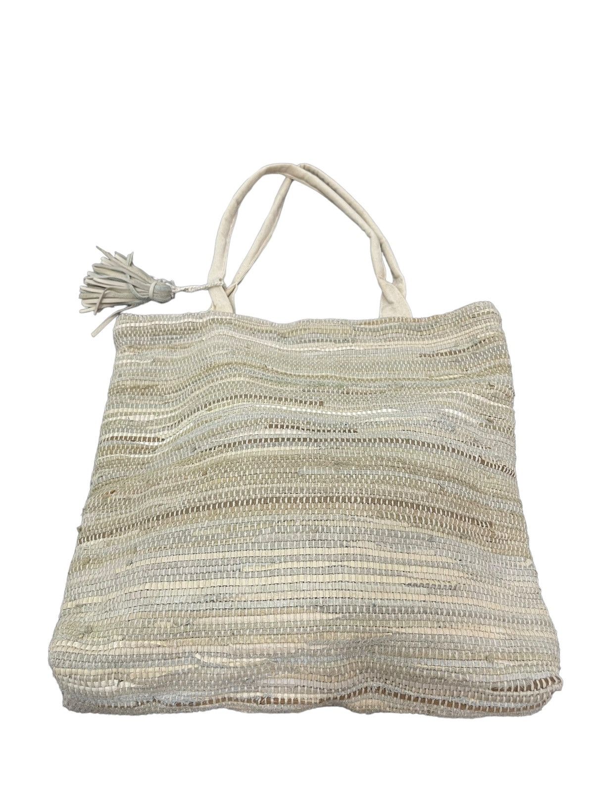 Genuine Leather Woven Leather Handcraft Handmade Japan Tote Bag 3🟩 Size ONE SIZE - 3 Thumbnail
