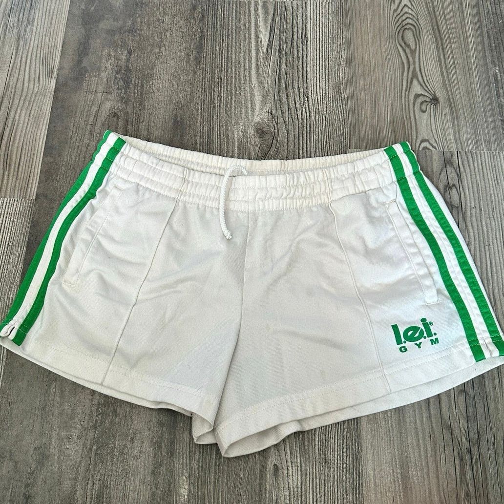 Other L.E.I white green striped gym shorts active Size 30" / US 8 / IT 44 - 1 Thumbnail