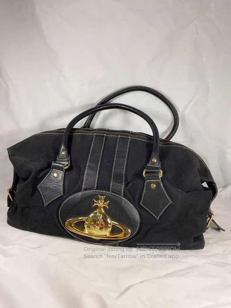 Vivienne Westwood vivienne westwood Boston bag with Saturn large logo, Black Size ONE SIZE - 1 Thumbnail