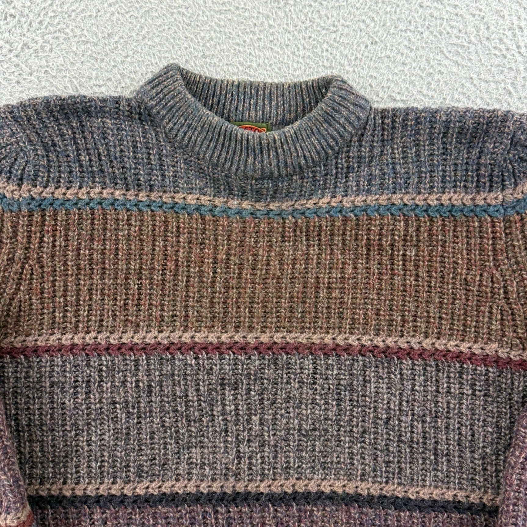 Vintage VINTAGE Boston Traders Sweater Men L Striped Wool Knit 90s 80s Heavyweight Pullover Sweatshirt Grandfather Outdoor Size US L / EU 52-54 / 3 - 3 Thumbnail