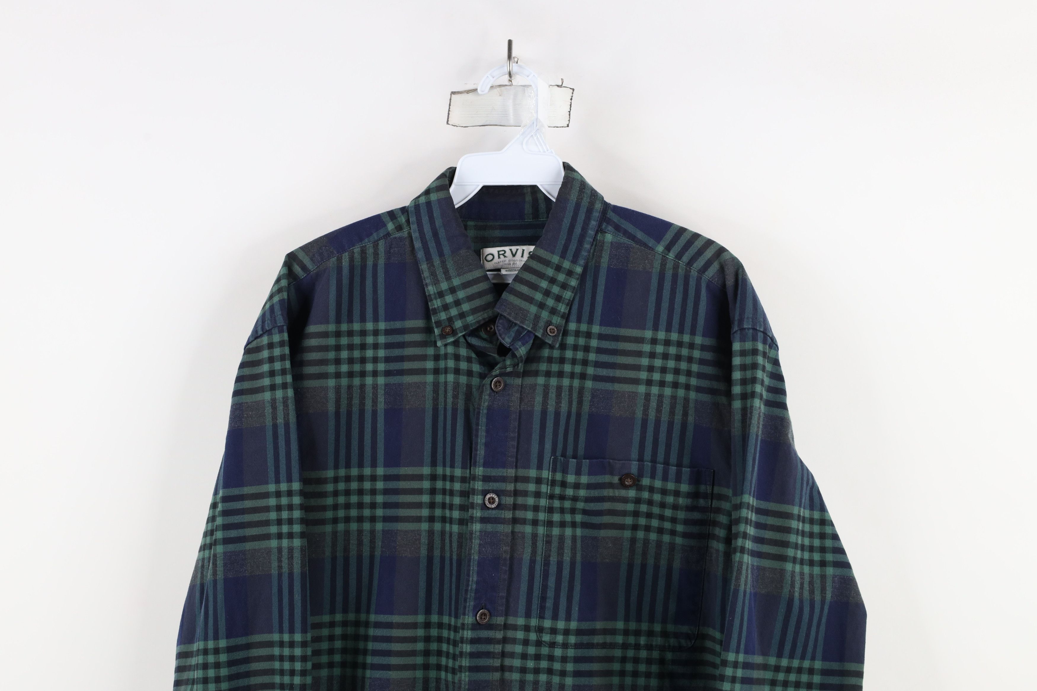 Orvis × Vintage Vintage Orvis Heavyweight Flannel Collared Button Down Shirt Size US M / EU 48-50 / 2 - 2 Thumbnail