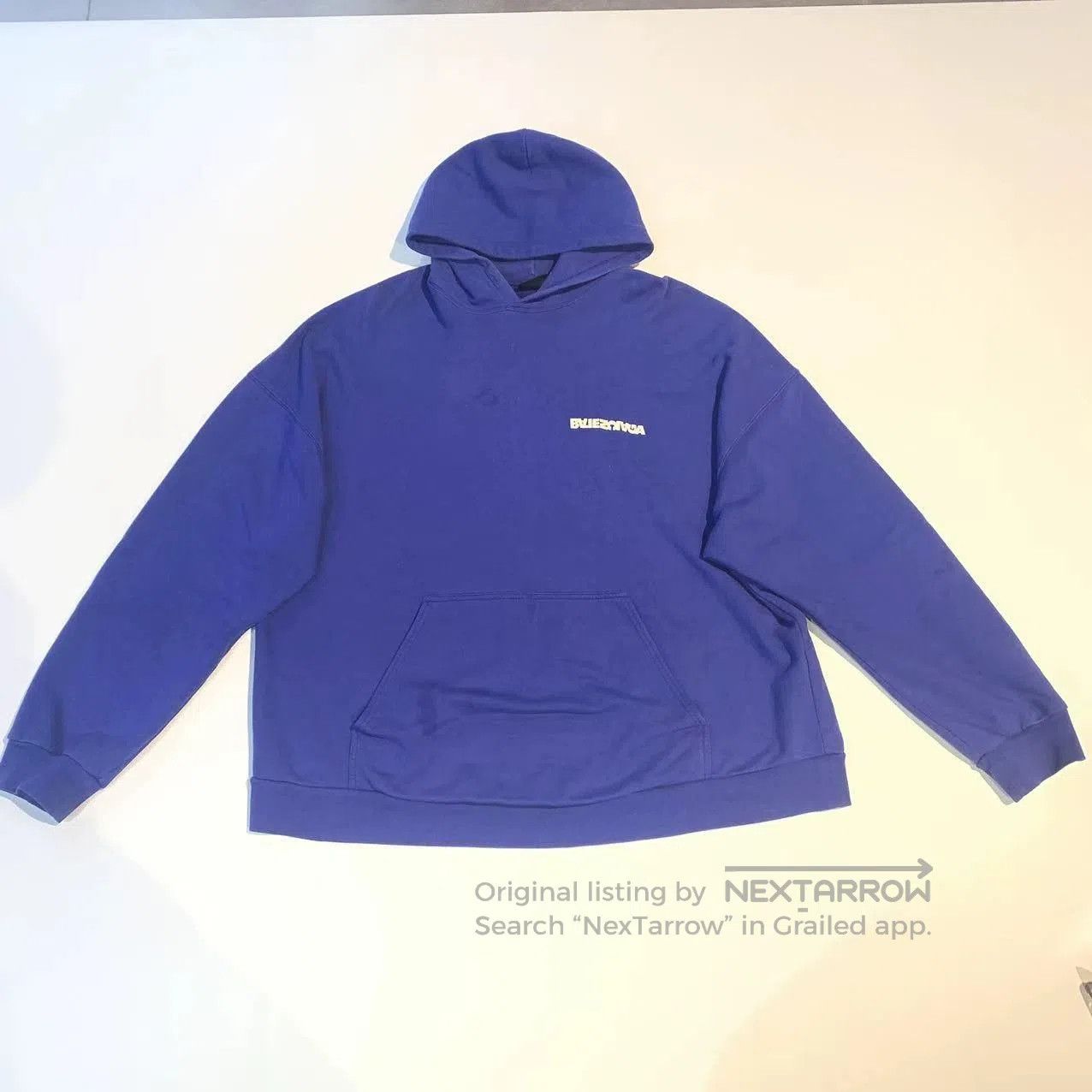 Balenciaga Logo Print Hoodie.