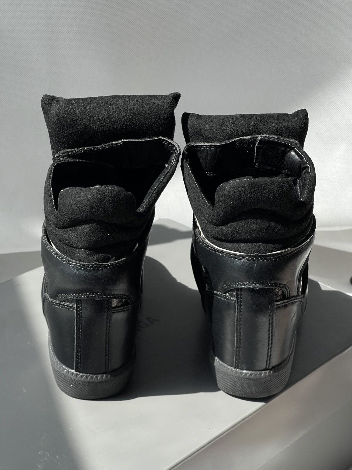 Japanese Brand Y2K Isabel Marant Style Sneakers Black Platform Avant-Garde Size US 7 / IT 37 - 3 Thumbnail