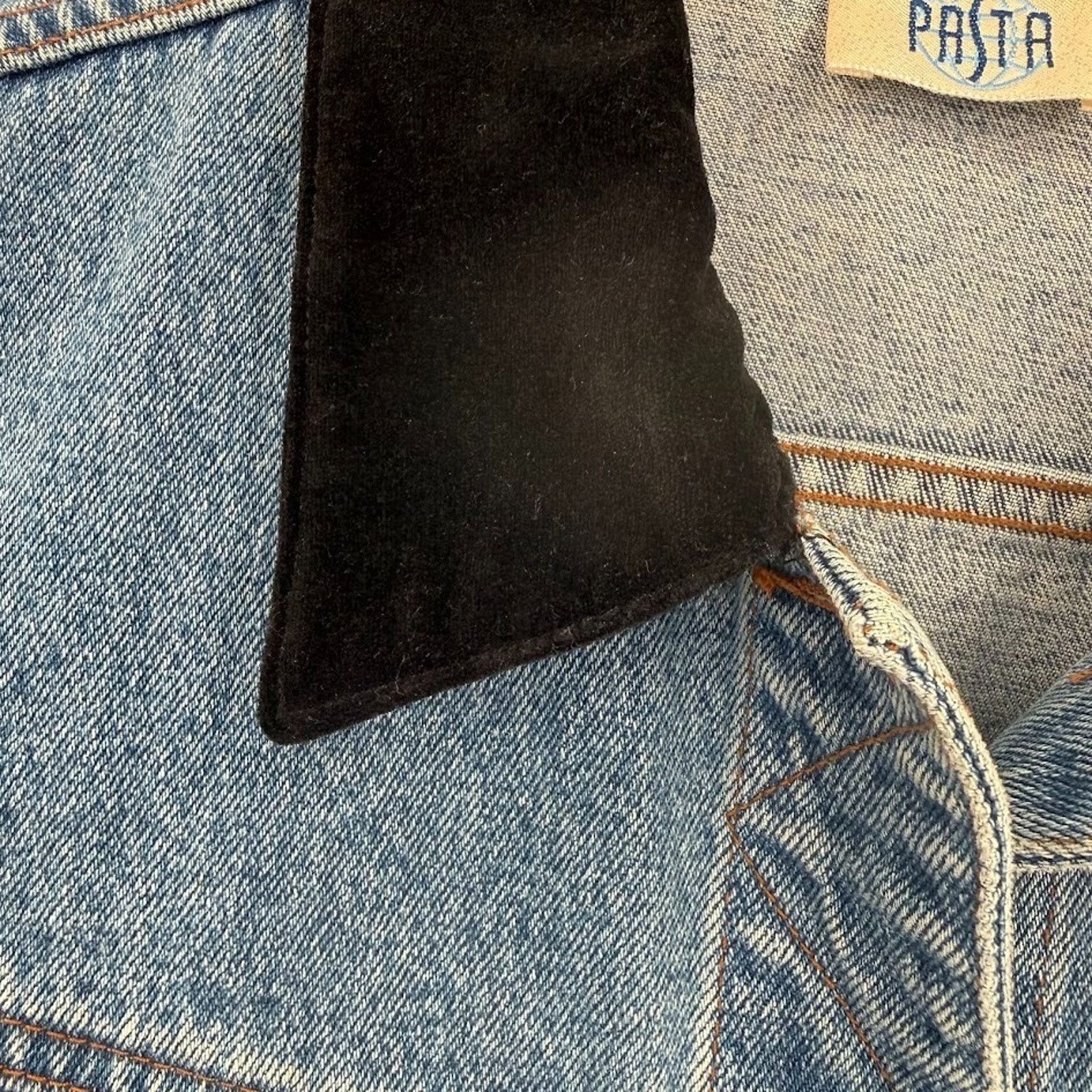 & Other Stories Vintage PASTA Denim Vest Womens Medium Blue JeanWestern 90s Size M / US 6-8 / IT 42-44 - 4 Thumbnail