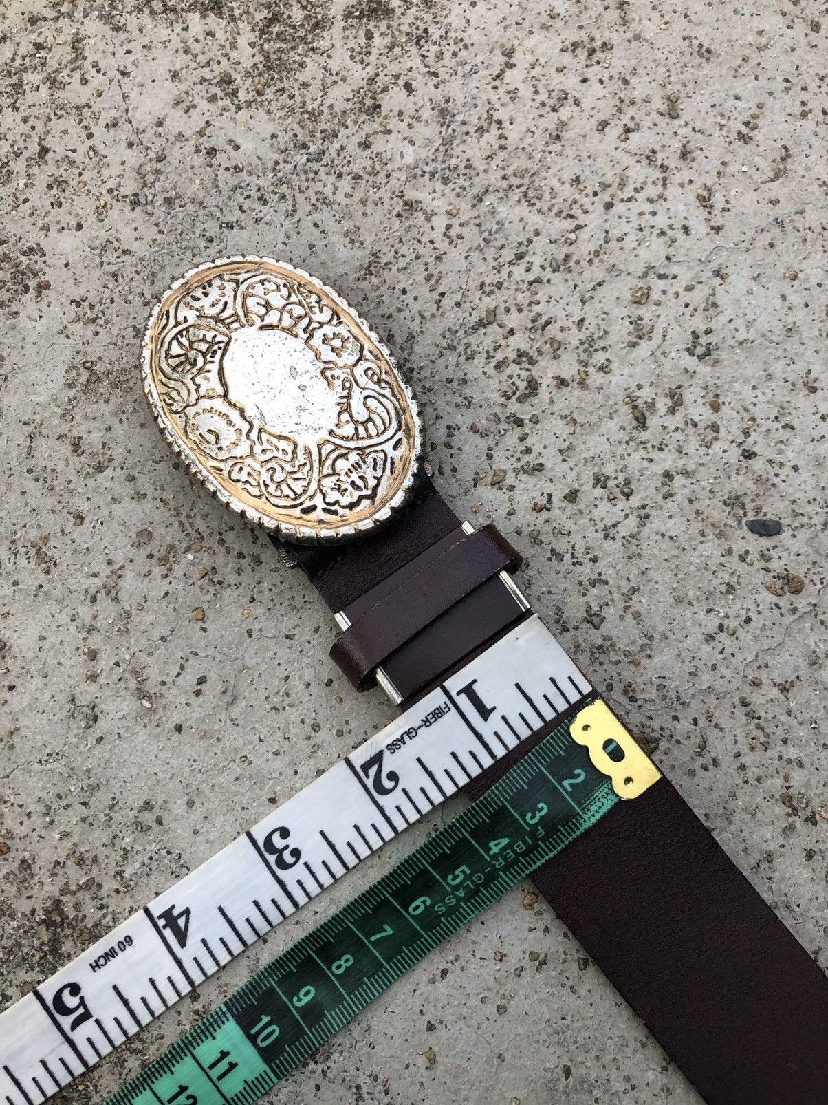 Leather LEATHER BUCKLE BELT Size 34 - 7 Thumbnail