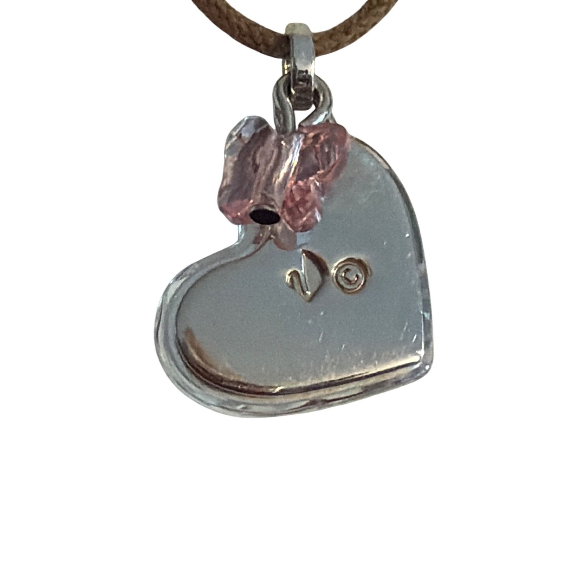 Swarovski Swarovski Faceted Crystal Heart Butterfly Necklace Leather C Size ONE SIZE - 6 Thumbnail
