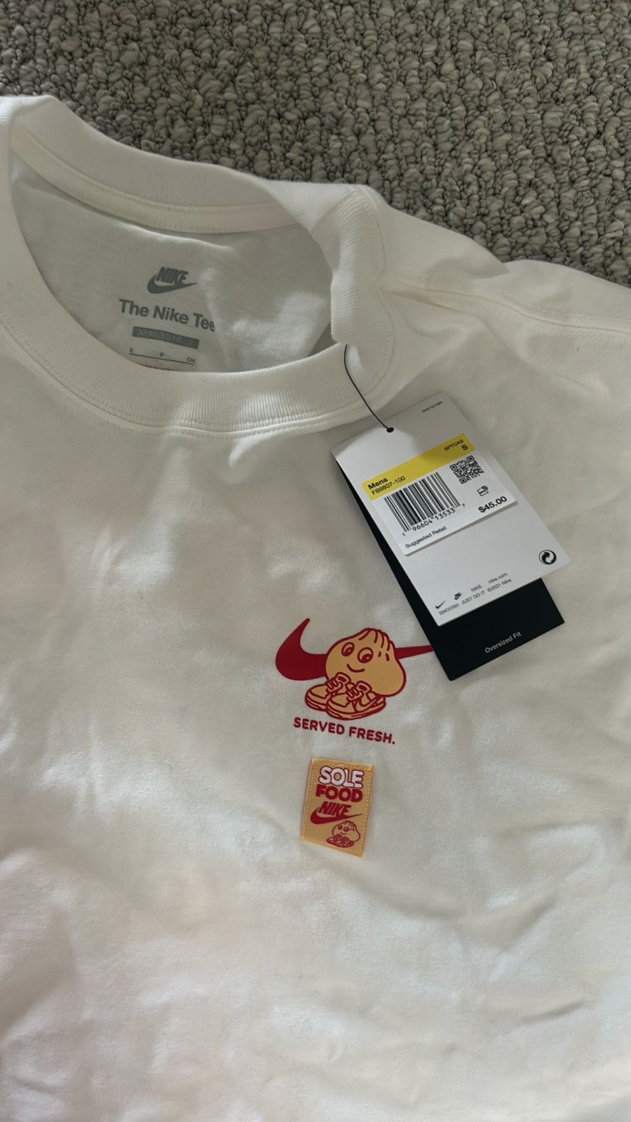 Nike Nike “Sole Food” oversized white t-shirt short sleeve Size US S / EU 44-46 / 1 - 3 Thumbnail