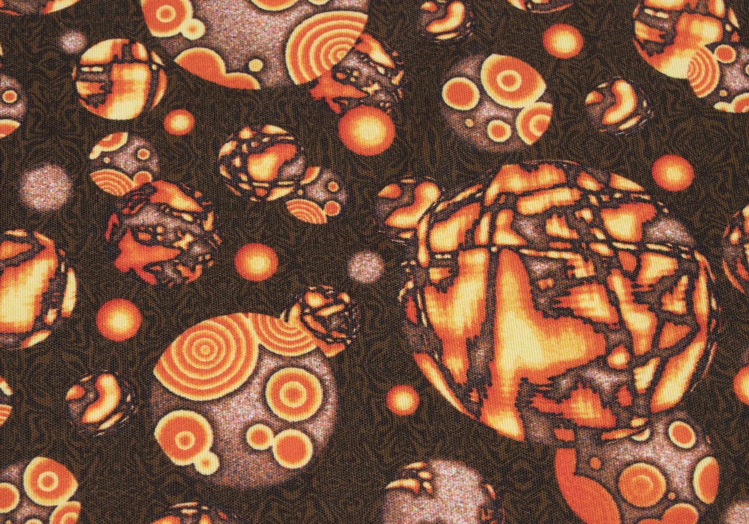 Jean Paul Gaultier Psychedelic Round Hem T-Shirt in Orange Brown Size US M / EU 48-50 / 2 - 10 Thumbnail