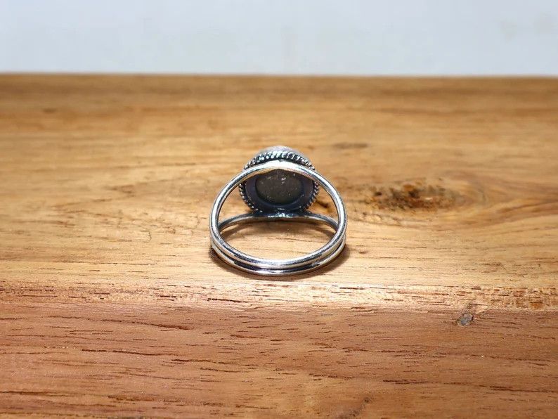 Handmade Handmade Pyrite Sterling Silver Ring: Designer Promise Ring Size ONE SIZE - 8 Thumbnail