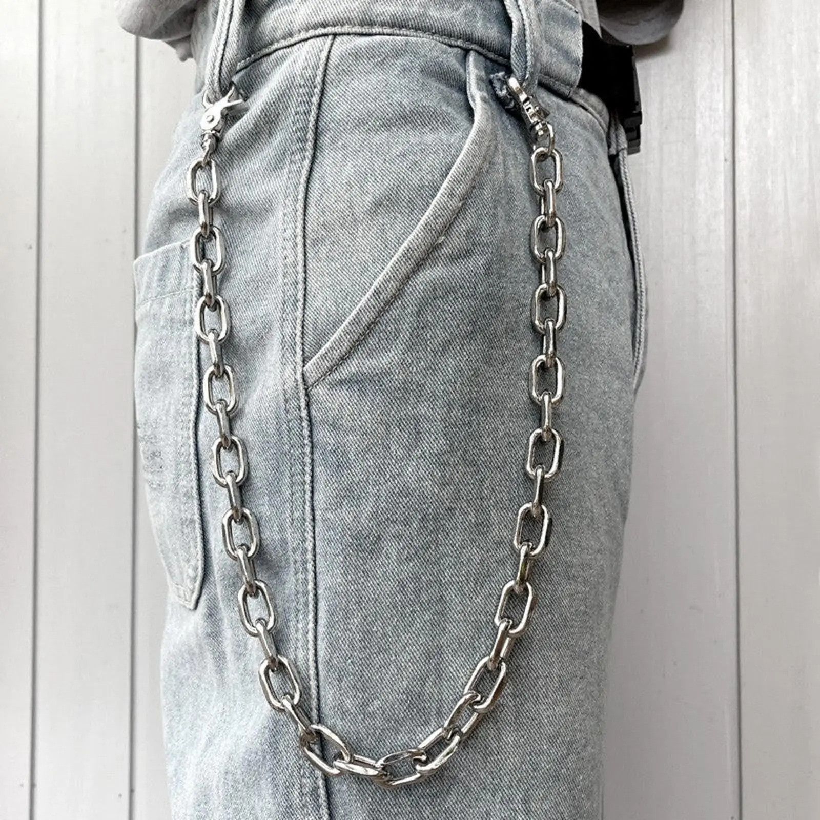 Jewelry Silver Link Wallet Chain Size ONE SIZE - 6 Thumbnail