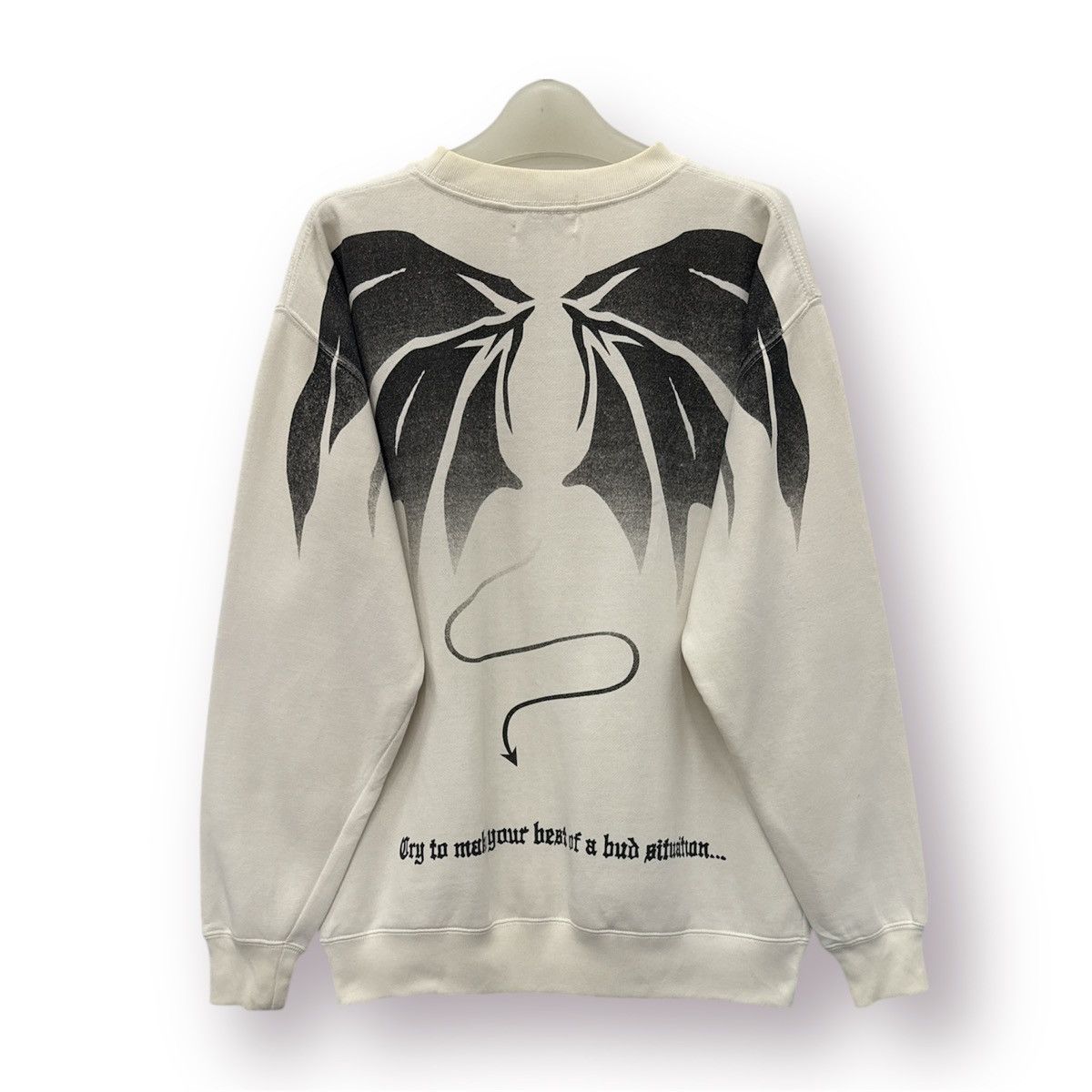 If Six Was Nine 🔥 Japan Streetwear Karma Complete Wing Skull Gothic Sweat Size US M / EU 48-50 / 2 - 8 Thumbnail