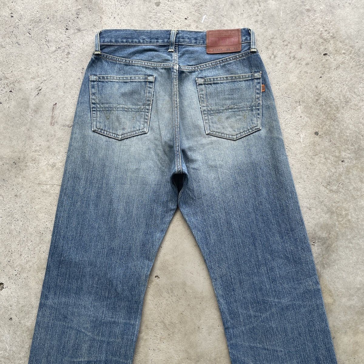 Japanese Brand Vintage Edwin 505xx Distressed Selvedge Jeans Faded Pants Size US 29 - 11 Thumbnail