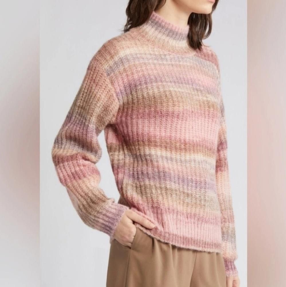 Nordstrom Nordstrom Signature Pink Striped Sweater Size M / US 6-8 / IT 42-44 - 6 Thumbnail