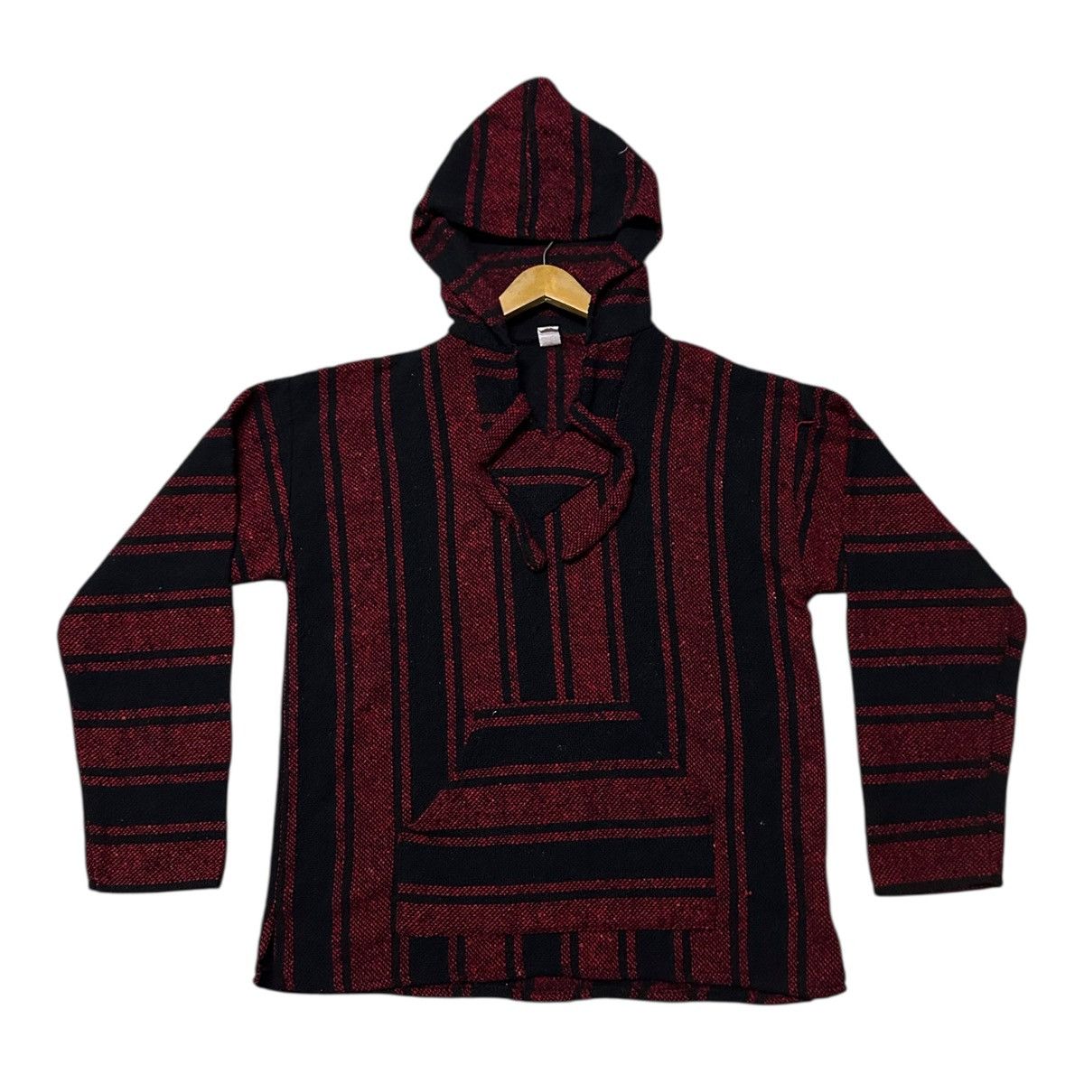 Vintage Vintage 80-90s Mexican baja hoodie wool material Size US L / EU 52-54 / 3 - 2 Thumbnail