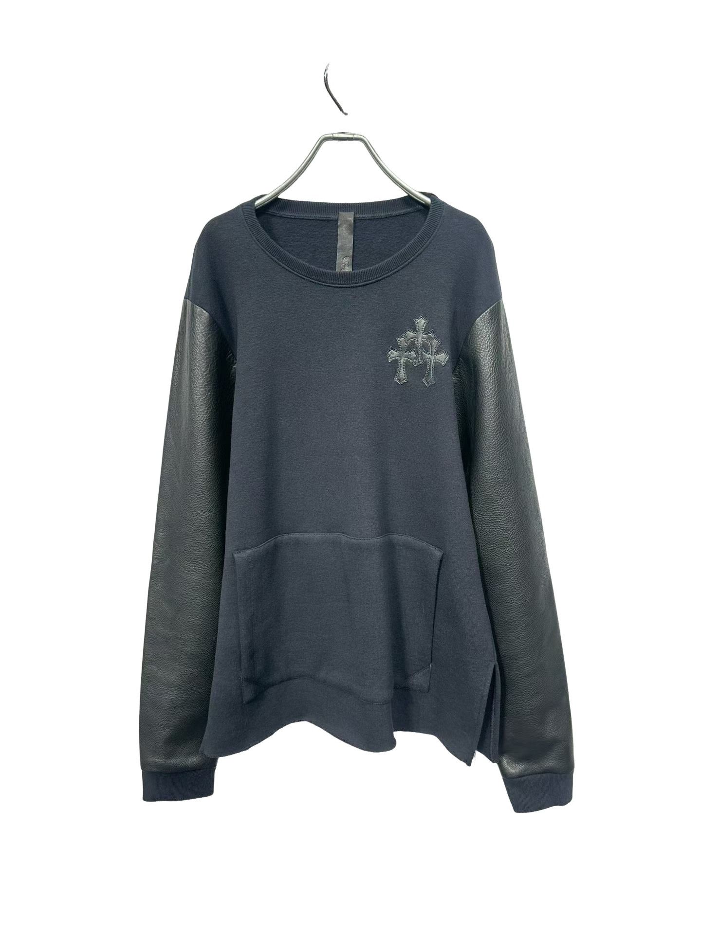 Chrome Hearts Chrome Hearts Leather Sleeve Cross Patch Sweatshirt L Size US L / EU 52-54 / 3 - 1 Thumbnail