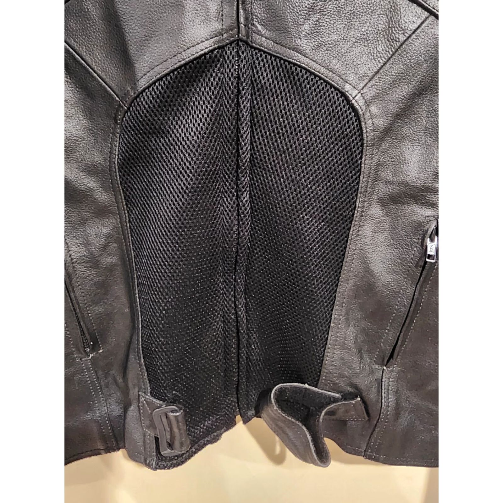 Vintage Echtes Leder Futter Jacket Black Leather Motorcycle Built In Pads Biker Size US M / EU 48-50 / 2 - 4 Thumbnail