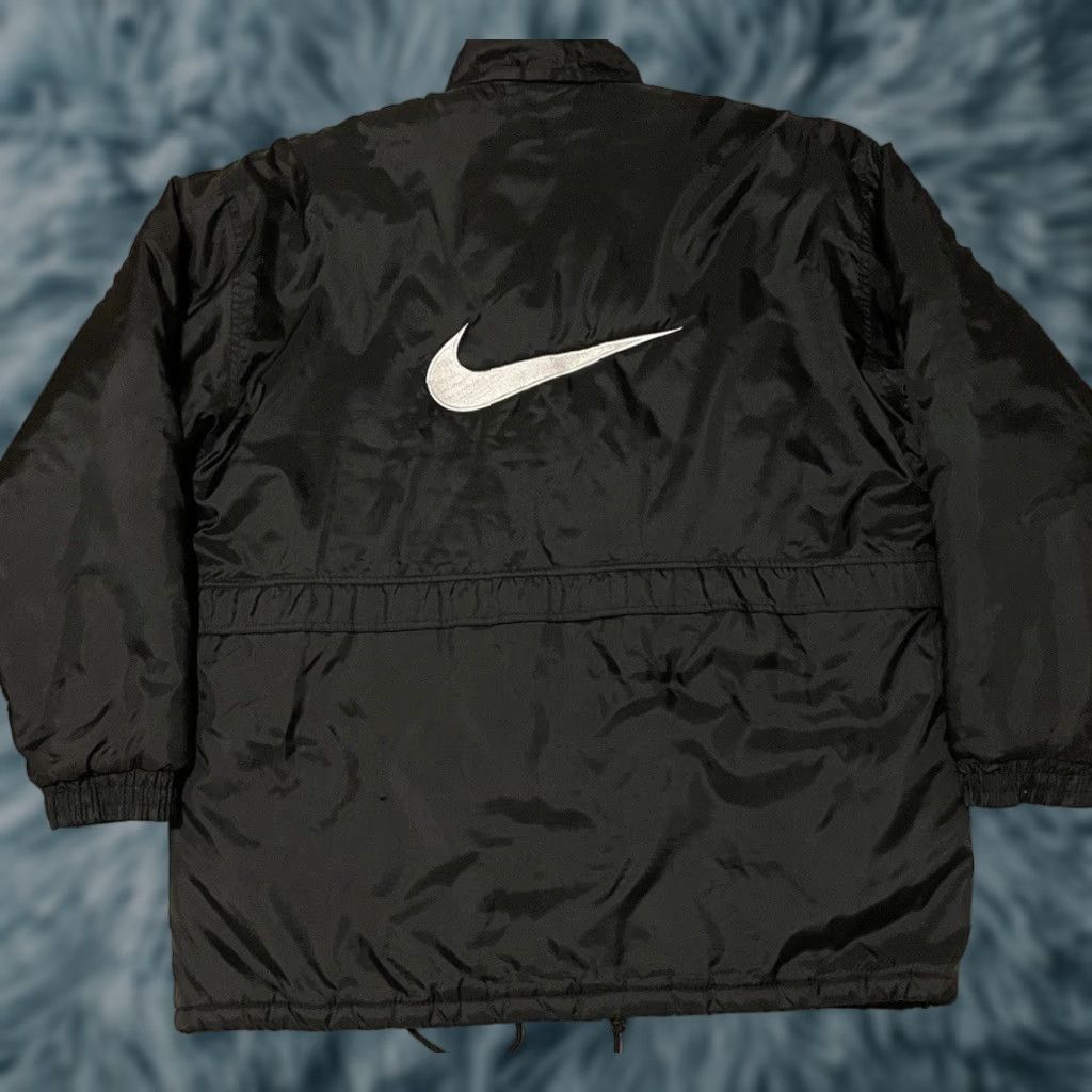 Nike VINTAGE Nike Big Swoosh Jacket 2XL Black Nike Air Acg Bulls 90s 80s Parka Track Jacket Mens Size US XXL / EU 58 / 5 - 1 Thumbnail