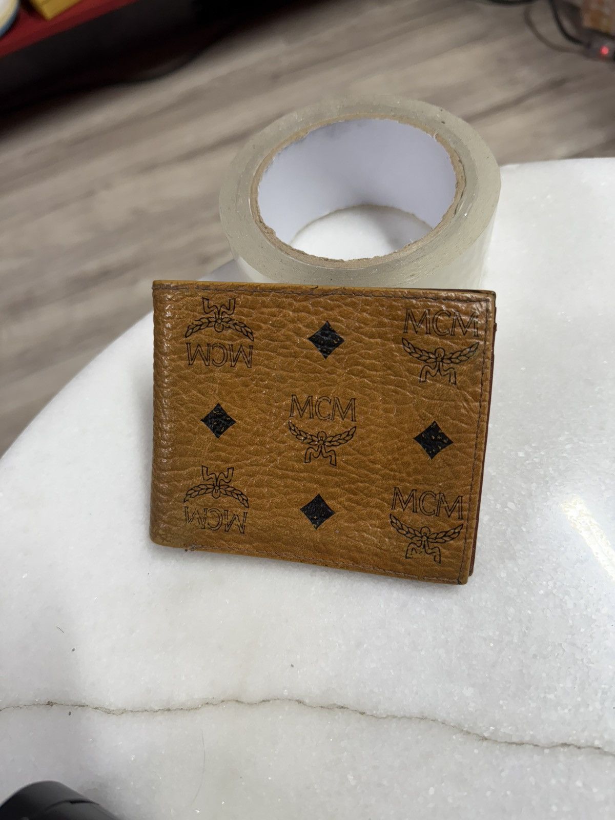 MCM MCM Monogram Leather Bifold Men’s Wallet Preowned Size ONE SIZE - 6 Thumbnail