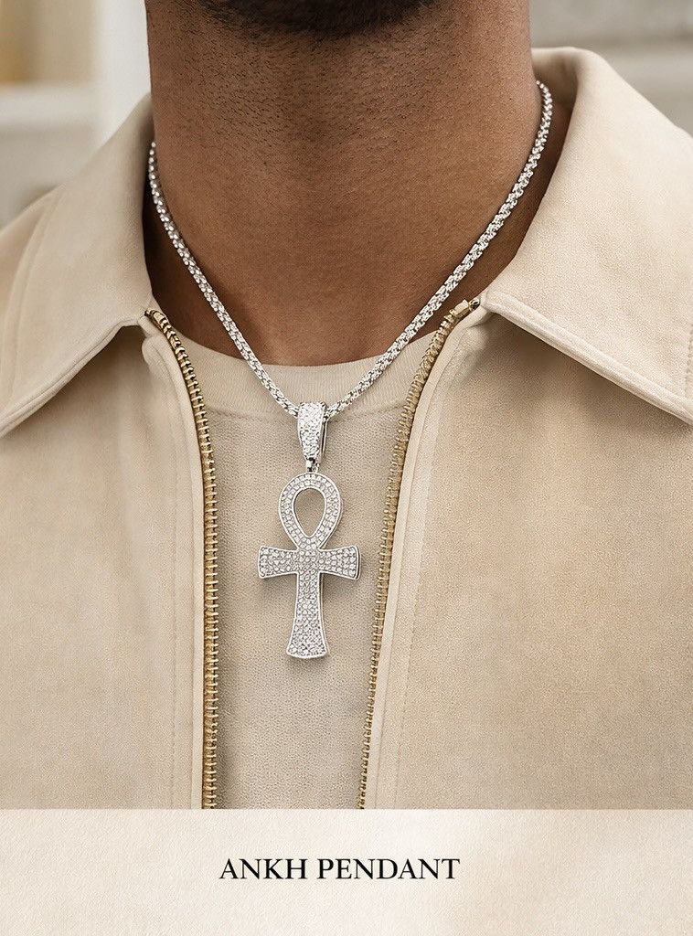 Other Diamond Ankh pendant + Necklace Size ONE SIZE - 6 Thumbnail