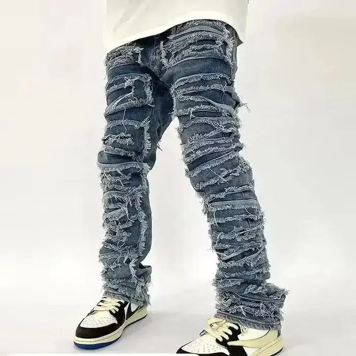 Japanese Brand Hip Hop Loose Denim Trousers Vibe Style Size US 32 / EU 48 - 1 Thumbnail