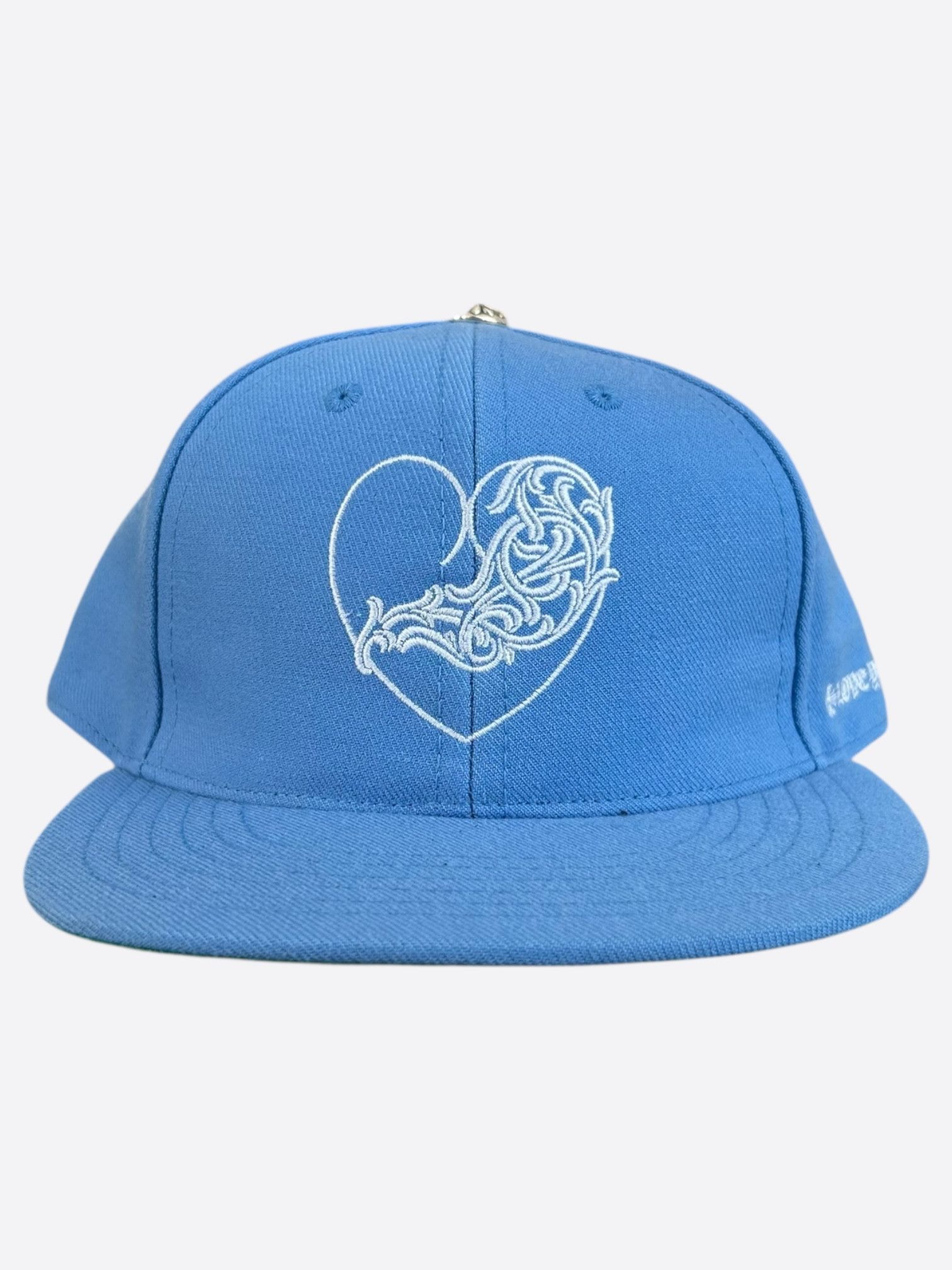 Chrome Hearts Chrome Hearts Blue & White Heart Logo Fitted Hat Size ONE SIZE - 1 Thumbnail