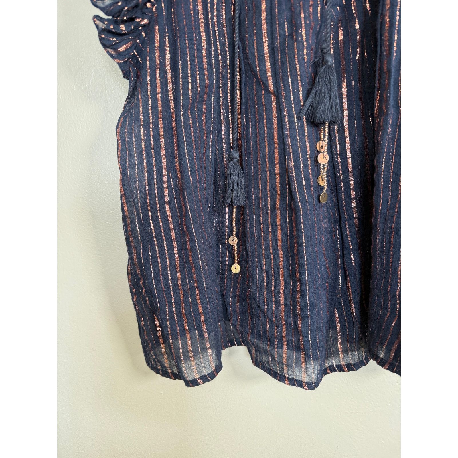 Ulla Johnson Ulla Johnson Cora Metallic Striped Top $210 size 4 Size S / US 4 / IT 40 - 9 Thumbnail