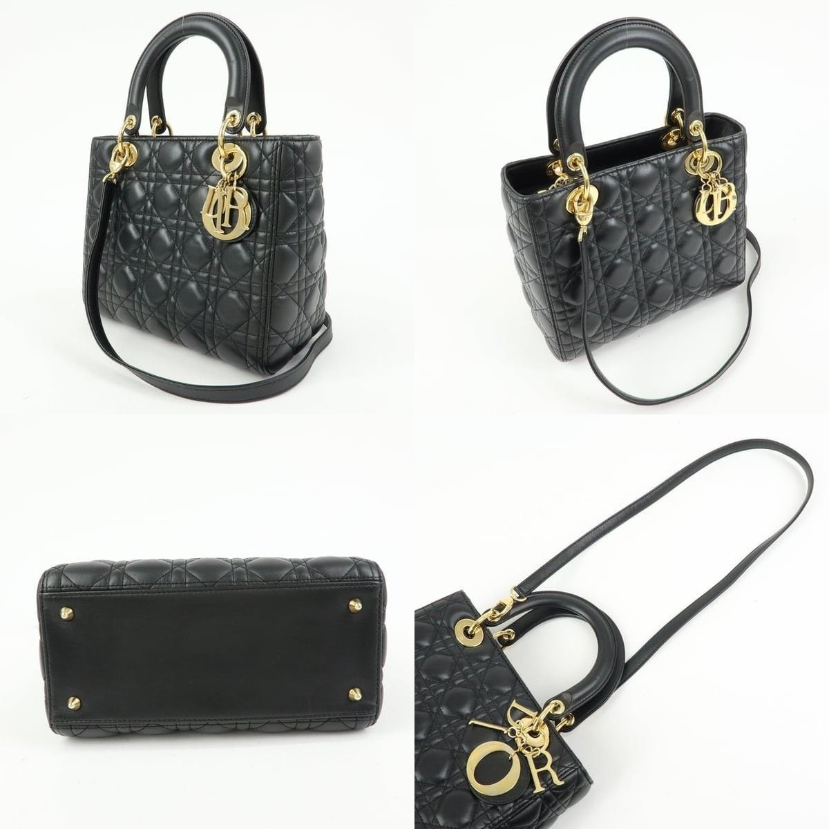 Christian Dior Monsieur Christian Dior Lady Dior Cannage Top Handle Bag Size ONE SIZE - 3 Thumbnail