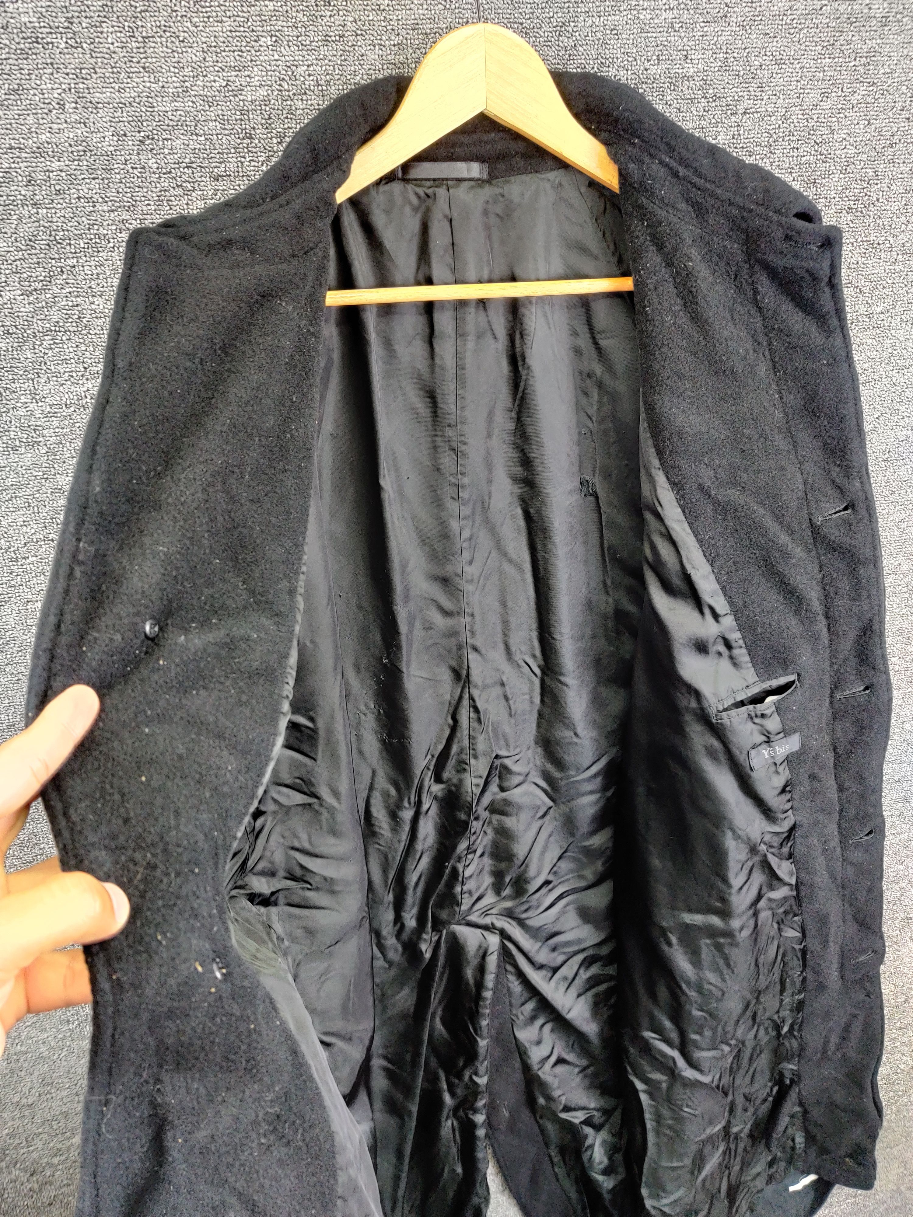 Yohji Yamamoto Vintage Yohji Yamamoto Y's Bis Soft Wool Long Coat Size US L / EU 52-54 / 3 - 7 Thumbnail