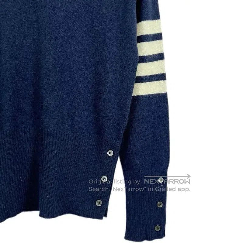 Thom Browne Thom Browne Blue Cashmere Sweater for Women . Size M / US 6-8 / IT 42-44 - 4 Thumbnail
