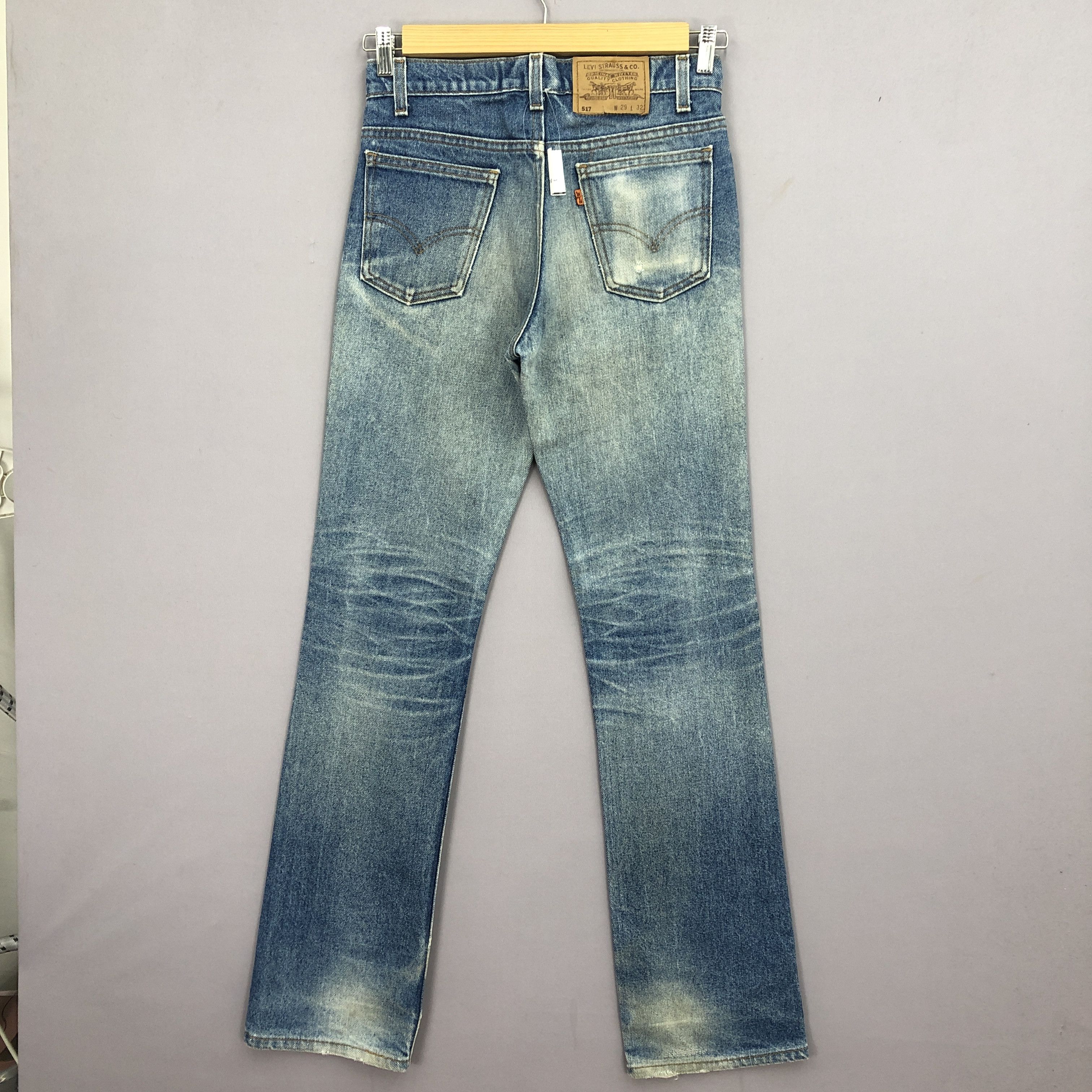 Levi's × Vintage Vintage Levis 517 Faded Jeans Levi's Flare Bell Bottom Denim Size 28" / US 6 / IT 42 - 2 Thumbnail