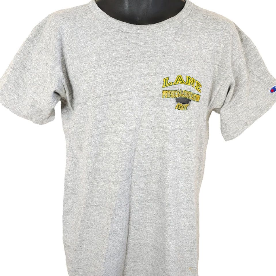 Champion VINTAGE Champion Lane Physical Education T Shirt Mens M Gray 80s USA Size US M / EU 48-50 / 2 - 2 Thumbnail