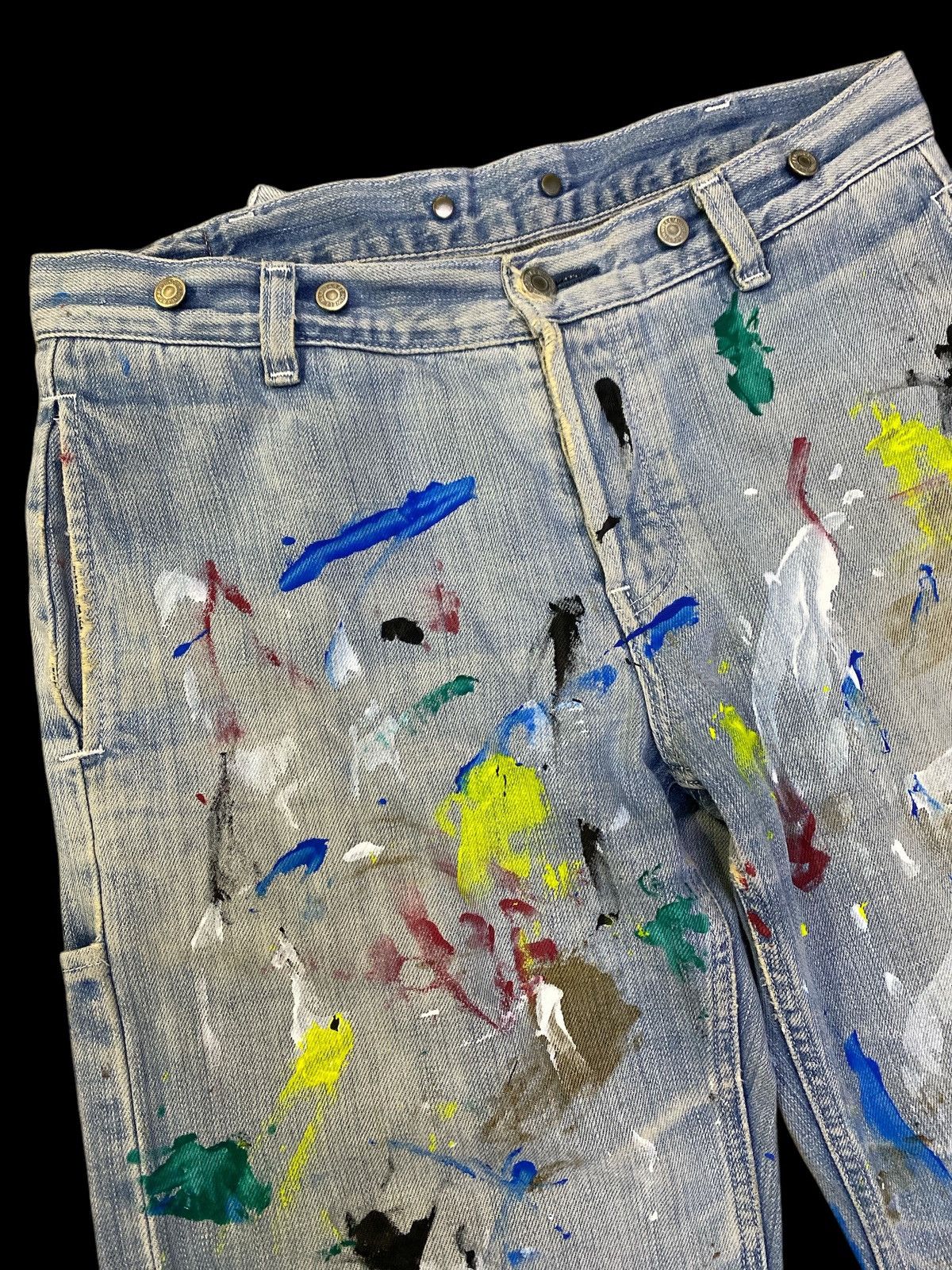 Edwin × Margaret Howell × Vintage Vtg Margaret Howell x Edwin Selvedge Jeans Paint Splatter Size US 32 / EU 48 - 3 Thumbnail