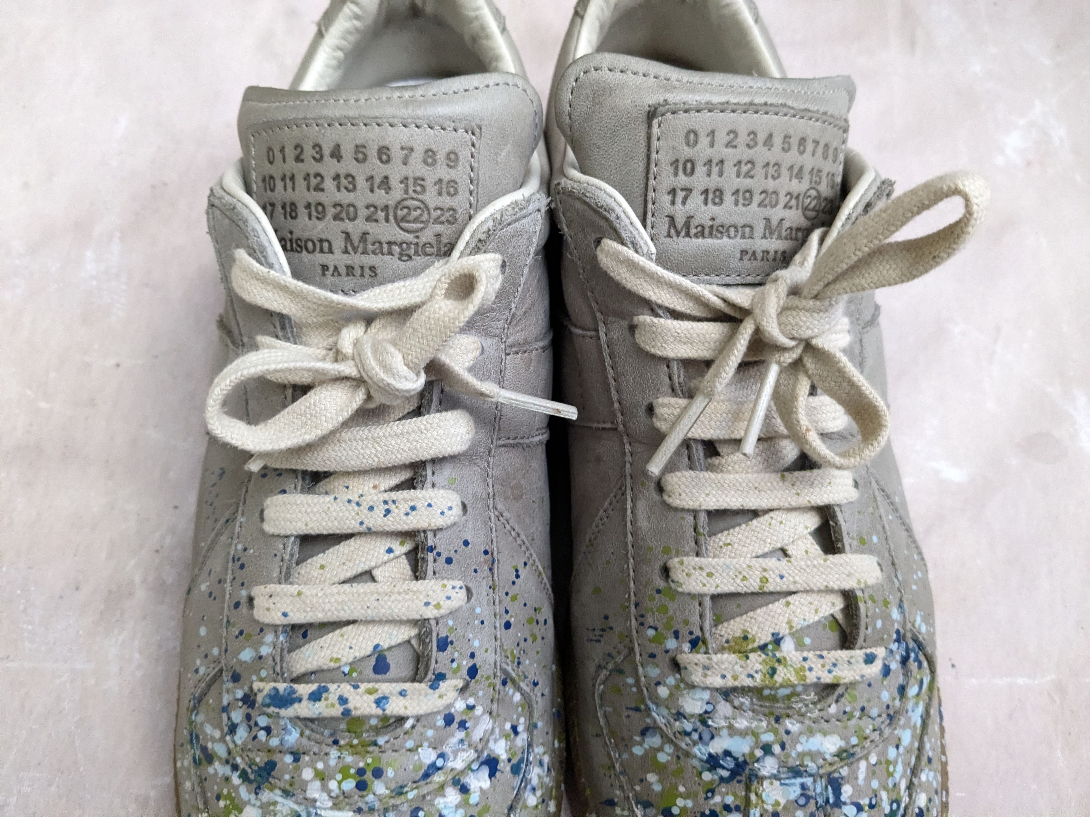 Maison Margiela Maison Margiela Replica GAT Gray Paint Splatter 8 41 Size US 8 / EU 41 - 3 Thumbnail
