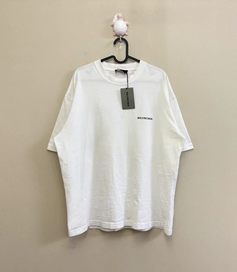 Balenciaga White Logo Short Sleeve Tee