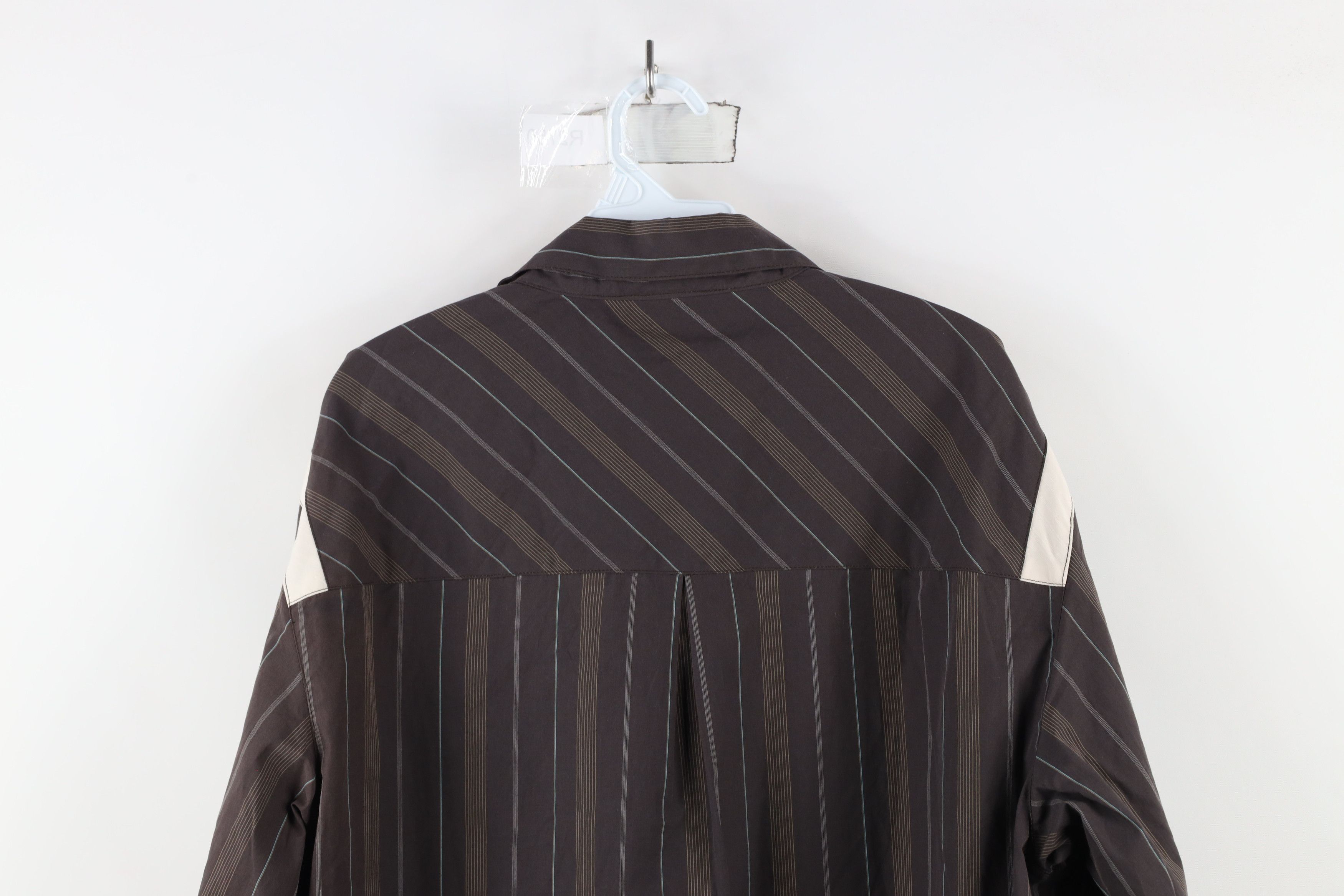 Merrell × Vintage New Merrell Power Pin Striped Collared Button Shirt Brown Size US L / EU 52-54 / 3 - 15 Thumbnail