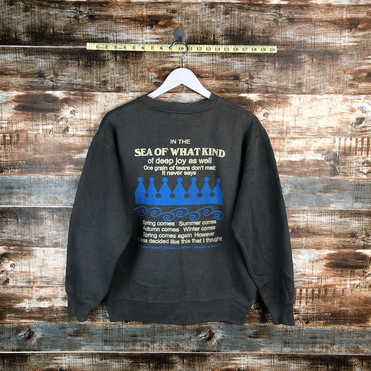 Vintage Dlevo surf vintage faded Grey Sweatshirt #A1524 Size US M / EU 48-50 / 2 - 13 Thumbnail