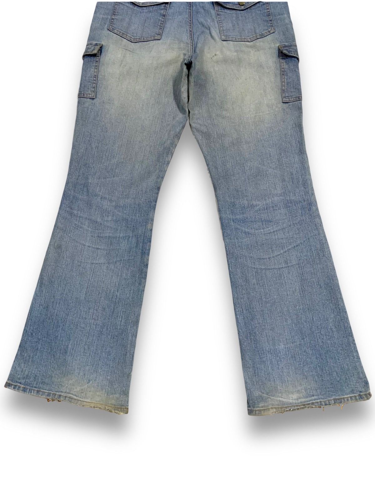 Hysteric Glamour Vintage Japanese Brand Flare Bell Bottom Ripped Cargo Jeans Size US 32 / EU 48 - 18 Thumbnail