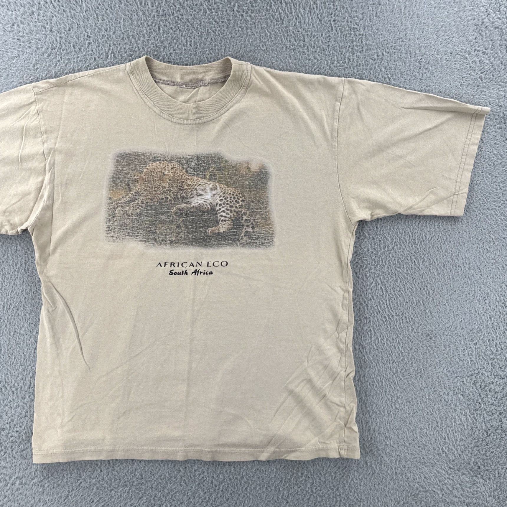 Vintage VINTAGE Adult XL Brown T Shirt African Eco South Africa Faded Graphic Print Tee 90s Animals Mens Size US XL / EU 56 / 4 - 2 Thumbnail