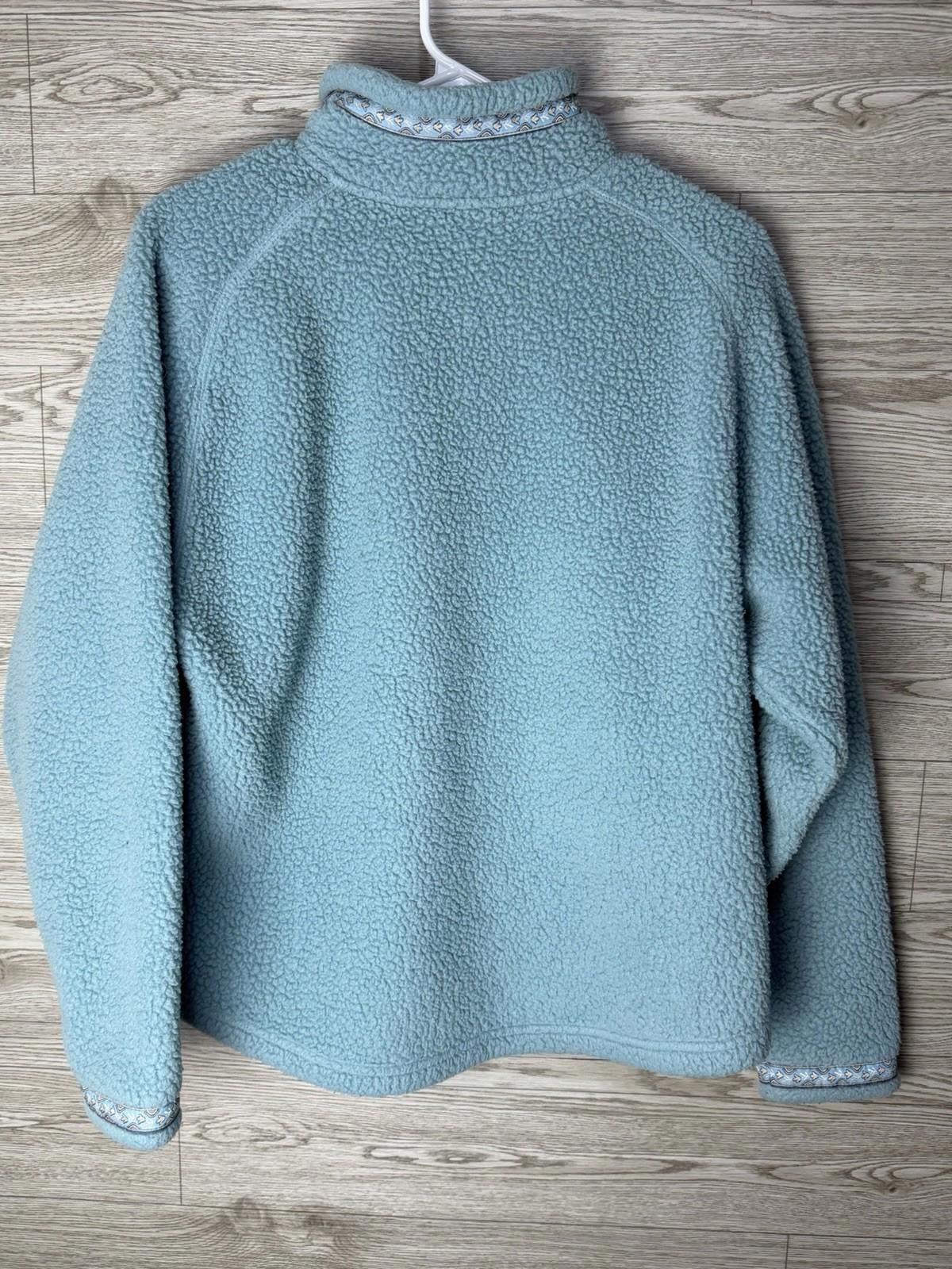 L.L. Bean LL Bean Womens Quarter Zip Fleece Pullover Shirt Top Blue M Size M / US 6-8 / IT 42-44 - 3 Thumbnail