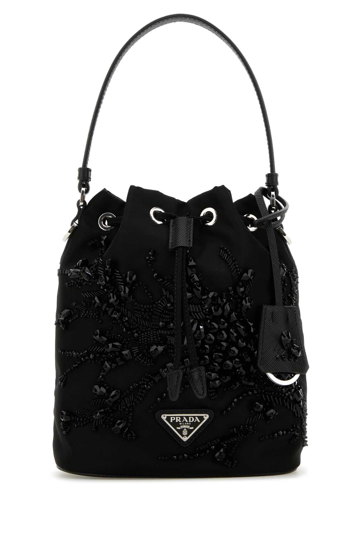 Prada Black Nylon Bucket Bag Size ONE SIZE - 1 Thumbnail