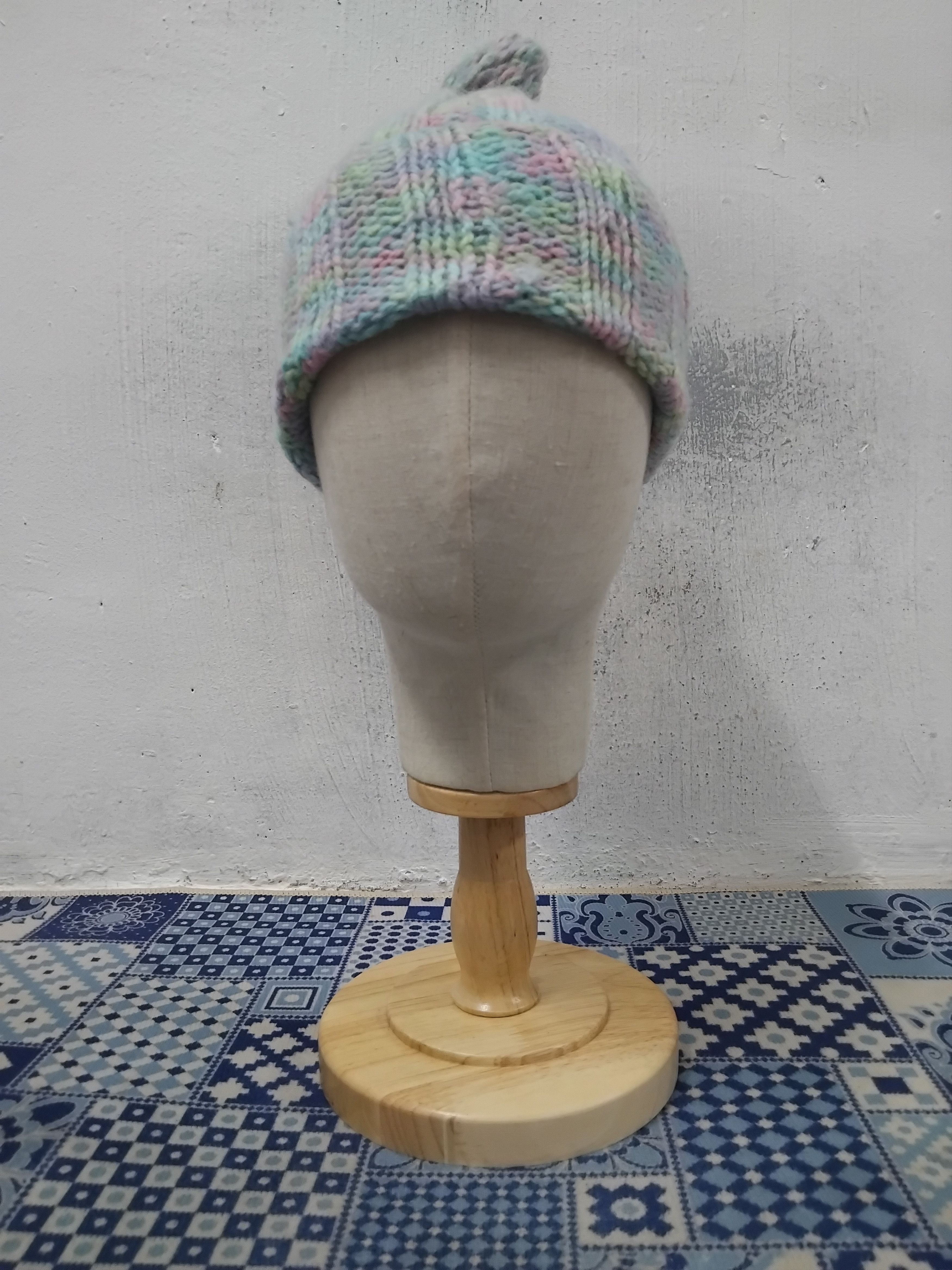 Japanese Brand 💥Multicolour unnamed ice cream colour beanie hat Size ONE SIZE - 2 Thumbnail