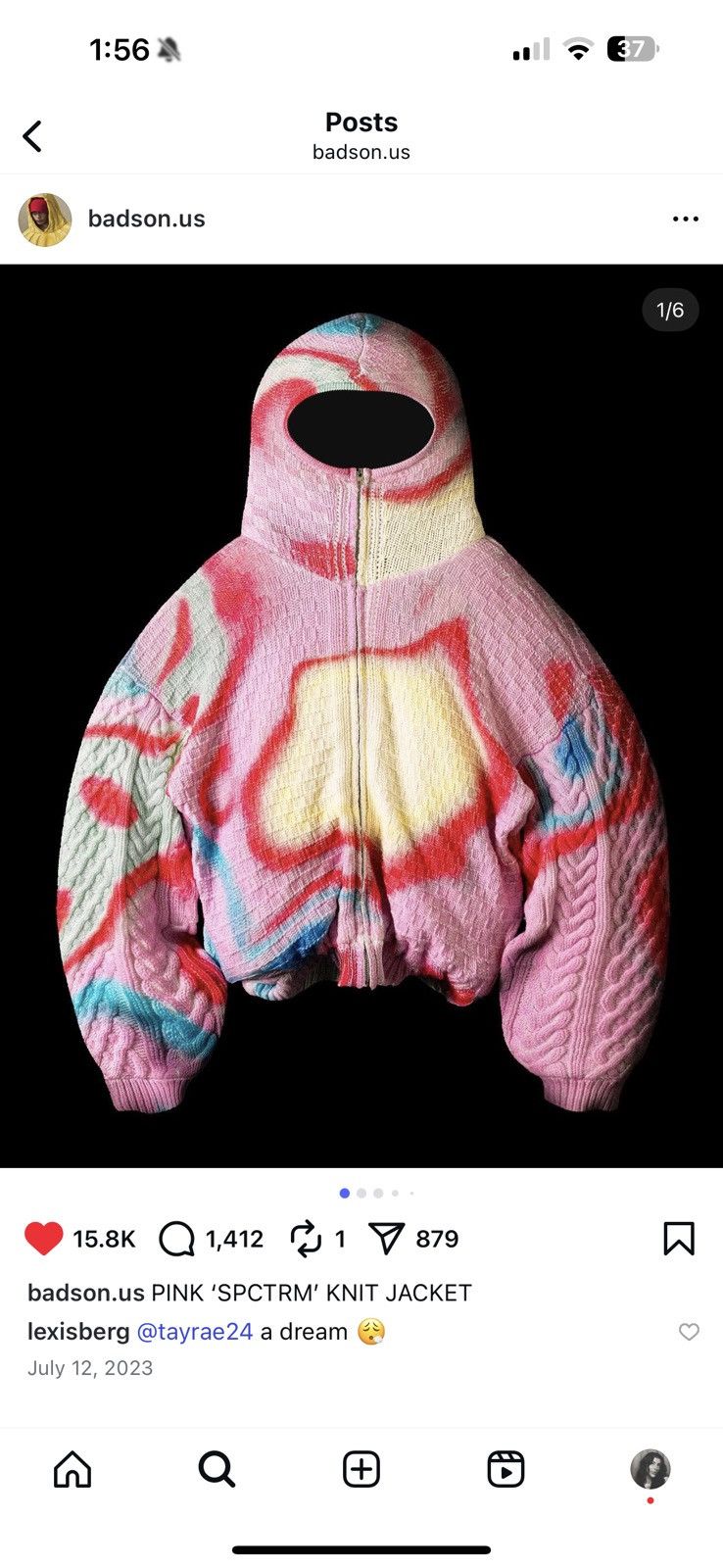 BADSON SPCTRM KNIT ZIP UP HOODIE