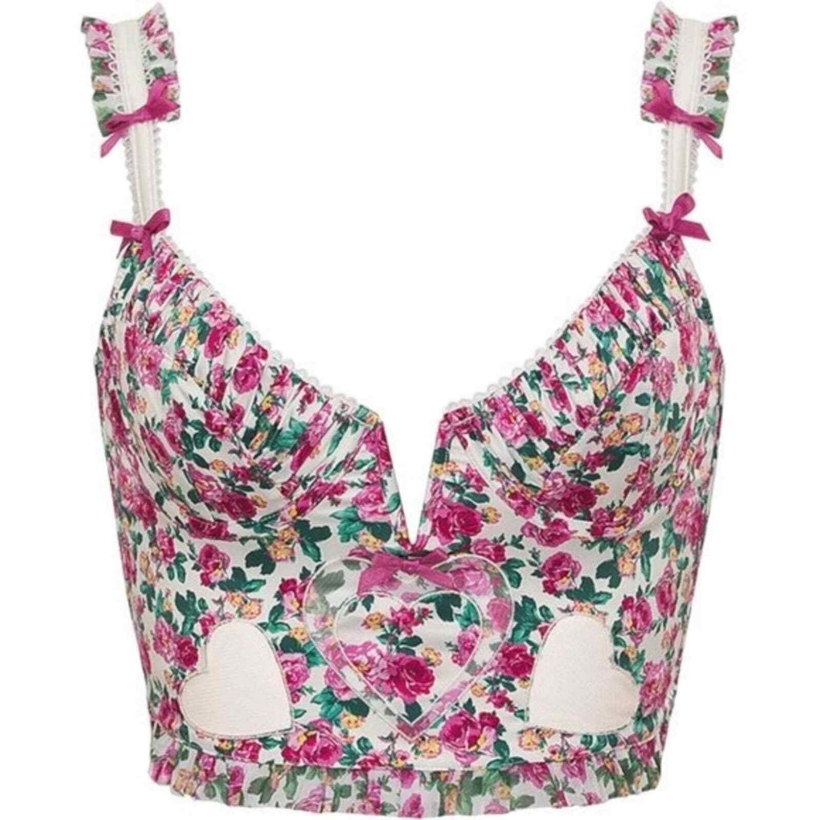 For Love & Lemons FOR LOVE & LEMONS Bustier and High-Waist Panty w/ Tag, XS Size ONE SIZE - 2 Thumbnail
